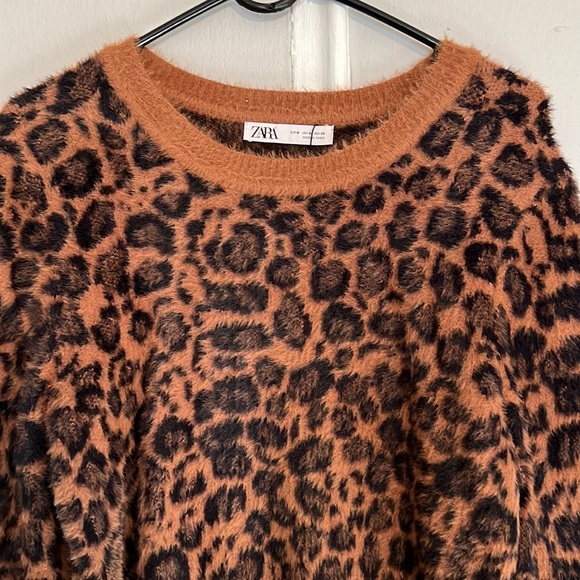 NWT Zara leopard print soft sweater - Picture 2 of 3
